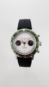 CHRONOMASTER BROAD ARROW WHITE DIAL GREEN BEZEL MANUAL