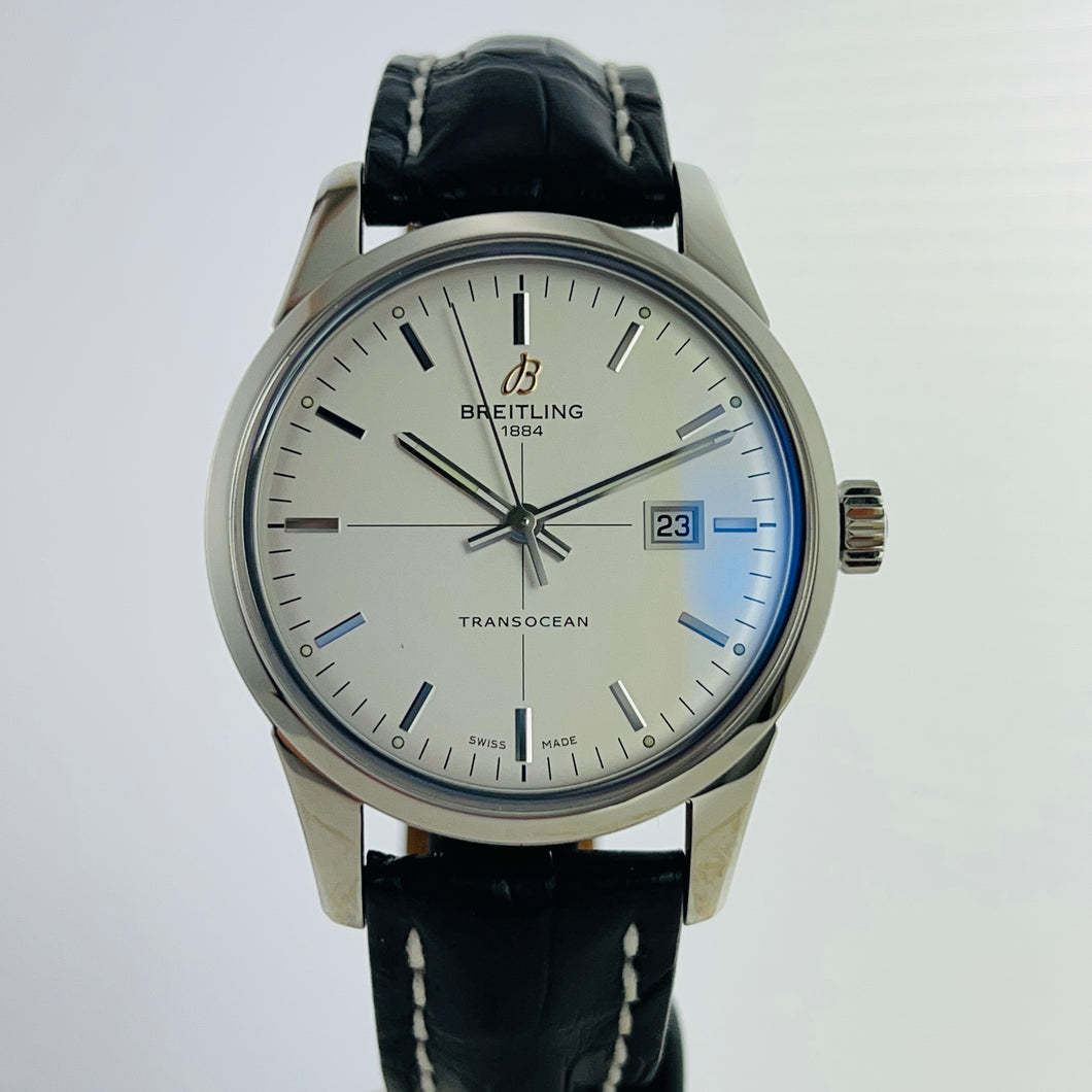 BREITLING TRANSOCEAN DATE AUTOMATIC SILVER DIAL