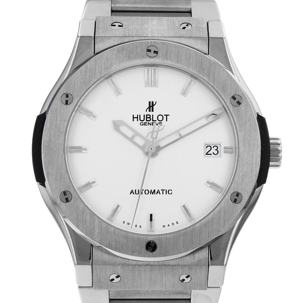 HUBLOT CLASSIC FUSION 45MM TITANIUM SILVER DIAL