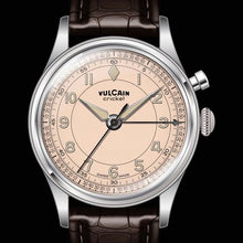 Load image into Gallery viewer, COMING SOON!  VULCAIN CRICKET CLASSIC 36MM SALMON &amp; KHAKI NUMBERS